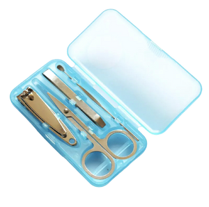 4 Piece Nail Clipper Set (Baby Blue Case-Pocket Size)