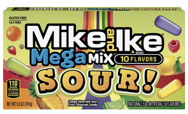 Mike & Ike Mega Mix Sour theatre box