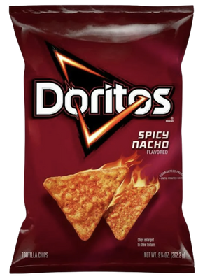 Doritos Tortilla Chips Spicier Nacho 7oz/198.4g USA