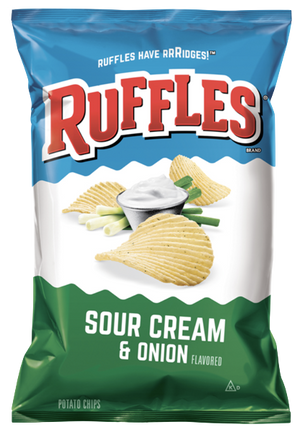 Ruffles Potato Chips Sour Cream & Onion 6.5oz/184.2g USA