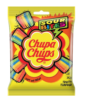 CHUPA CHUP SOUR BITES MINI CANDY 24.2G (SOFT & CHEWY MIXED FRUIT FLAVOUR)