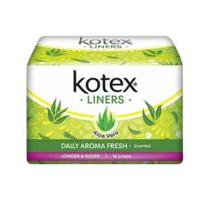 Kotex Liners Regular Longer & Wider 16s Aloe Vera