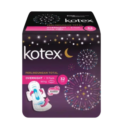 Kotex Overnight Pads 9s Wings 32cm Soft & Smooth