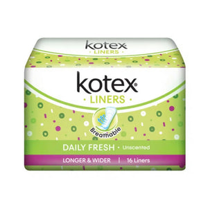 Kotex Liners 16s Longer & Wider Unscented