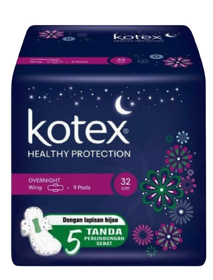 Kotex Overnight Pads 9s with Wings Trimax Soft & Smooth