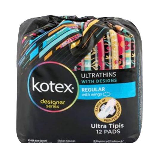Kotex Pads Ultra Thins 12s with Wings Designer Series