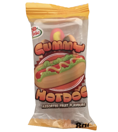 ROSE GUMMY HOTDOG (1 Mini Hotdog)